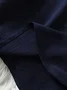 Loose Shawl Collar Cotton Simple Blouse