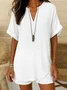 Women's Fashion Casual V-neck Short Sleeve Shirt