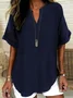 Women's Fashion Casual V-neck Short Sleeve Shirt
