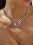 Retro Personalized Braided Linen Knot Necklace Or Bracelet