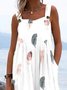 Vacation Feather Pattern Jumpsuit