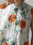 Linen Casual Plants Shirt Collar linen-cotton Shirt