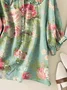 Women's Floral Print Casual Peter Pan Collar Shirt
