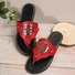 Ladies Spot Flip Flops Pu Shoes Metal Buckle Sandals Hardware Buckle Summer Flat Slippers