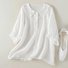 Women's Casual Cute Doll Collar Short Sleeve Shirt