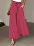 Women's  H-Line Wide Leg Pants Daily Going Out Pants Yellow Casual Pocket Stitching Plain Spring/Fall Pants