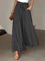 Women's  H-Line Wide Leg Pants Daily Going Out Pants Yellow Casual Pocket Stitching Plain Spring/Fall Pants