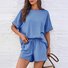 Women's Pocket Stitching Plain Daily Going Out Two-Piece Set Black Casual Summer Top With Pants Matching Set