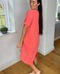 Women's Half Sleeve Summer Royal Blue Plain Slit V Neck Daily Going Out Casual Maxi A-Line Tank Dress