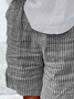 Summer New Linen Shorts Casual Loose Ladies Thin Pajama Pants Striped Outer Wear Beach Shorts
