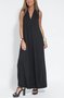 Women's Sleeveless Summer Khaki Plain Split Joint V Neck Daily Going Out Casual Maxi A-Line Fit & Flare Dress Dress