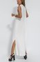 Women's Sleeveless Summer Khaki Plain Split Joint V Neck Daily Going Out Casual Maxi A-Line Fit & Flare Dress Dress