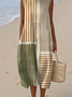 Striped Casual Dress With No