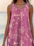 Plants Regular Fit Cotton Simple Dress With No