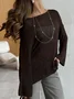 Off The Shoulder Cotton Loose Boho Sweater