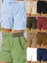 High Waist Women's Overalls Casual Pants Cotton And Linen Shorts Thin A-line Loose Wide-leg Shorts