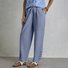 Women's  Elastic Waist H-Line Wide Leg Pants Daily Going Out Pants White Casual Split Joint Plain Spring/Fall Pants