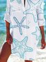 Casual Starfish Shirt Collar Shirt