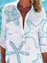 Casual Starfish Shirt Collar Shirt