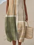 Striped Casual Dress With No