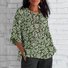 Women Floral Crew Neck Casual Long Sleeve T-shirt