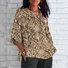 Women Floral Crew Neck Casual Long Sleeve T-shirt