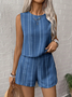 Women's comfortable casual vest shorts two-piece set