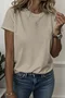 Women Animal Crew Neck Vintage Short Sleeve T-shirt