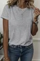 Women Animal Crew Neck Vintage Short Sleeve T-shirt