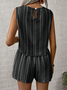 Women's comfortable casual vest shorts two-piece set