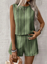 Women's comfortable casual vest shorts two-piece set
