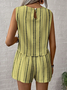 Women's comfortable casual vest shorts two-piece set