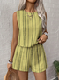 Women's comfortable casual vest shorts two-piece set