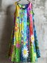 Crew Neck Casual Dress With No