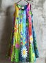 Crew Neck Casual Dress With No