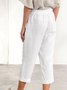 Regular Fit Cotton Plain Casual Pants