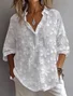 Women's Floral Print Casual Button-Down Shirt