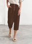 Regular Fit Cotton Plain Casual Pants