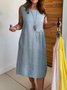 Casual Plain Crew Neck Maxi Dress