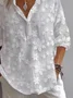 Women's Floral Print Casual Button-Down Shirt