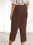 Regular Fit Cotton Plain Casual Pants