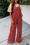 Women's H-Line Overall Spaghetti Daily Going Out Casual Buckle Plain Summer Long Jumpsuit Romper
