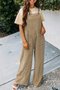 Women's H-Line Overall Spaghetti Daily Going Out Casual Buckle Plain Summer Long Jumpsuit Romper