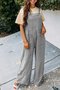 Women's H-Line Overall Spaghetti Daily Going Out Casual Buckle Plain Summer Long Jumpsuit Romper