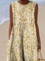 Floral Cotton Regular Fit Vacation Dress With No