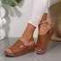 Leather Vintage Plain Sandal