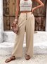 Cotton Regular Fit Simple Pants