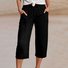 Linen Regular Fit Plain Casual Pants