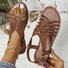Plain Vintage Leather Sandal