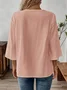 Casual Plain Crew Neck Shirt
